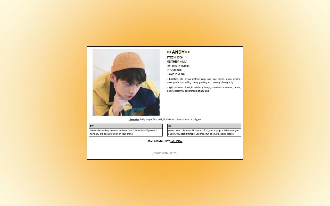 Carrd profile picture for @promise